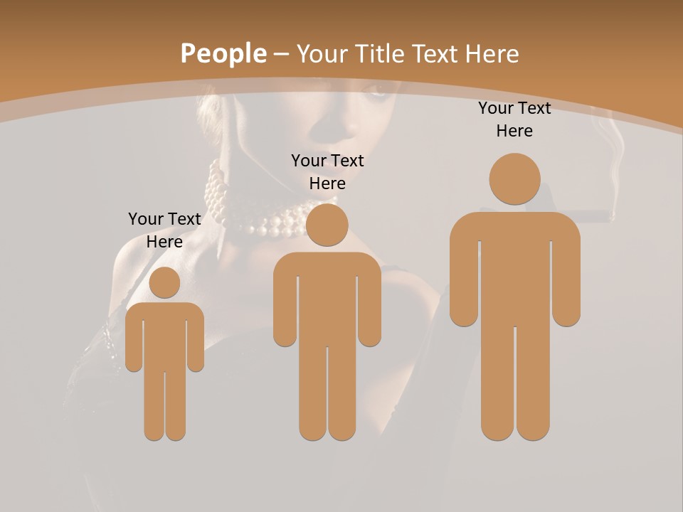 Lady And Cigar PowerPoint Template