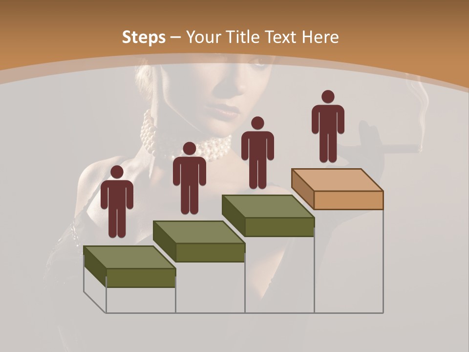 Lady And Cigar PowerPoint Template