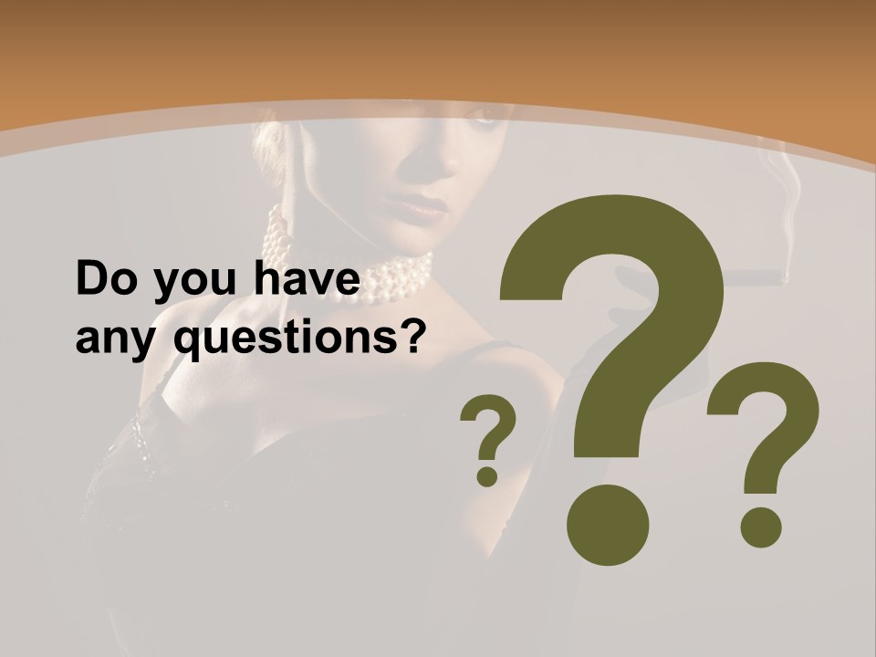 Lady And Cigar PowerPoint Template