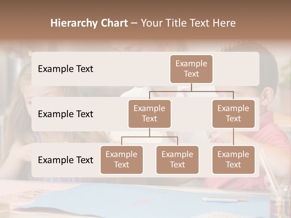 Woman And Two Young Children In Kitchen With Art Project Smiling PowerPoint Template