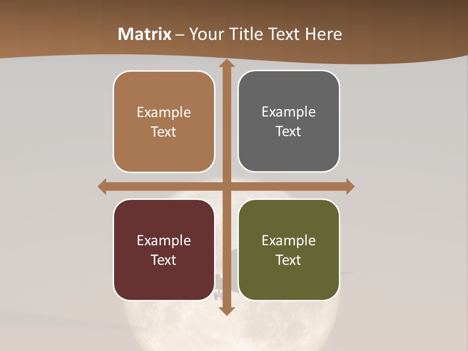 A Jet Air Plane In The Moon PowerPoint Template