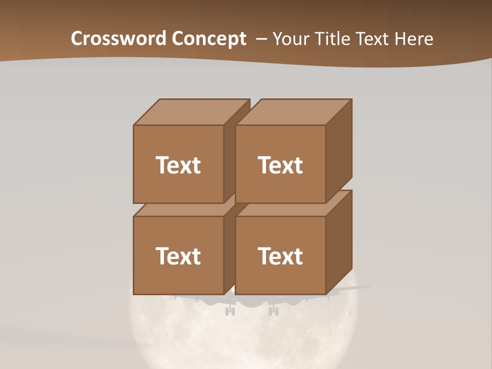 A Jet Air Plane In The Moon PowerPoint Template