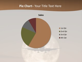 A Jet Air Plane In The Moon PowerPoint Template