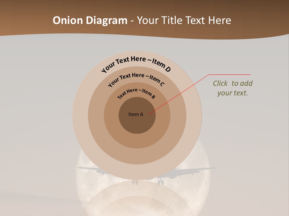 A Jet Air Plane In The Moon PowerPoint Template