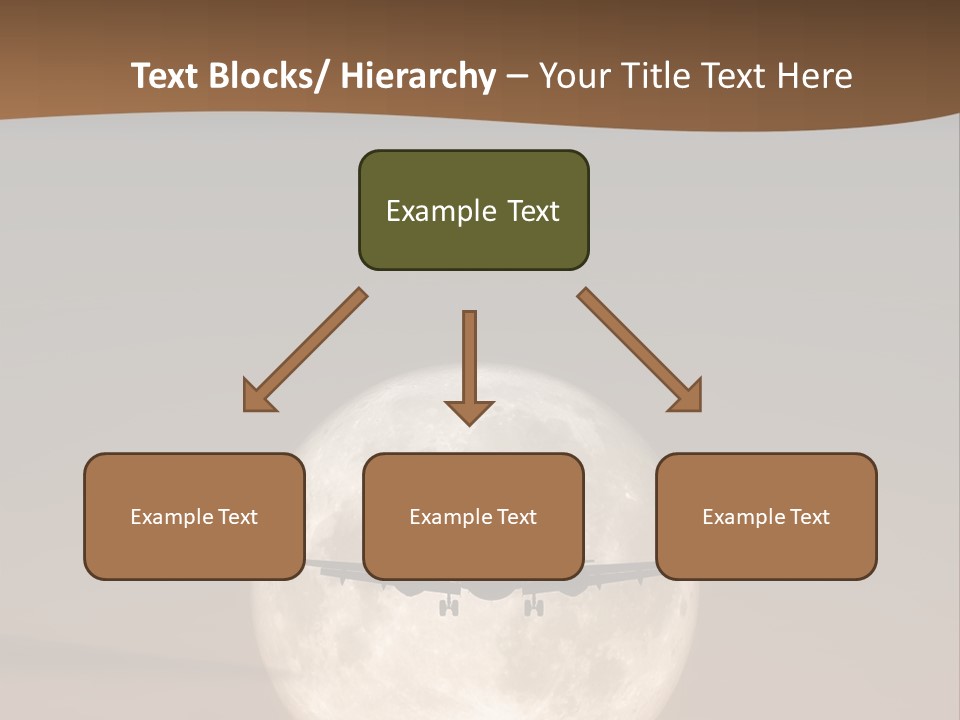 A Jet Air Plane In The Moon PowerPoint Template