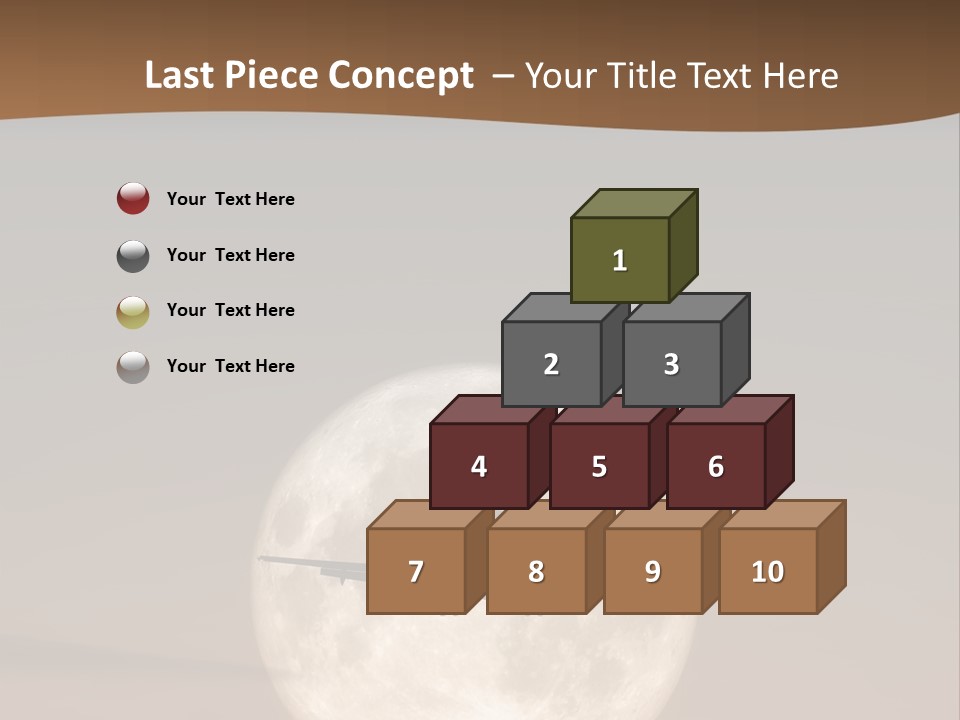 A Jet Air Plane In The Moon PowerPoint Template