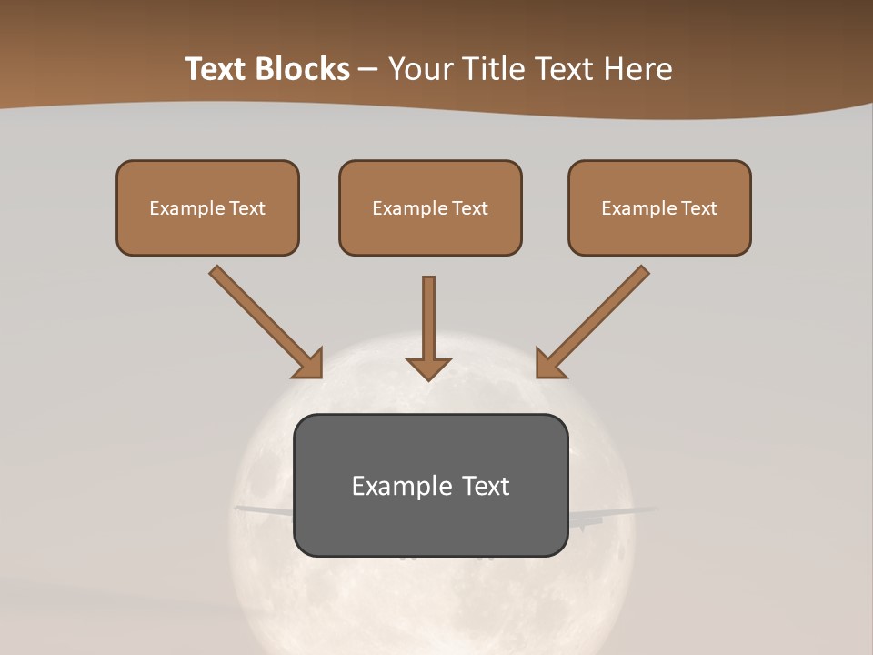 A Jet Air Plane In The Moon PowerPoint Template