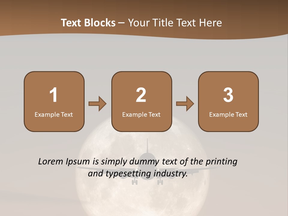 A Jet Air Plane In The Moon PowerPoint Template