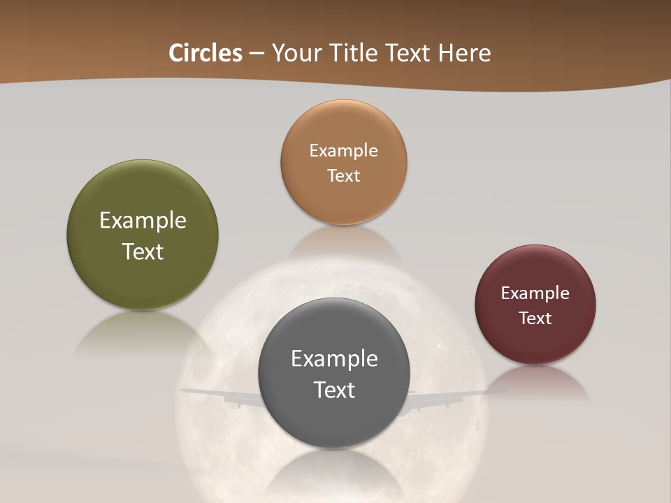 A Jet Air Plane In The Moon PowerPoint Template