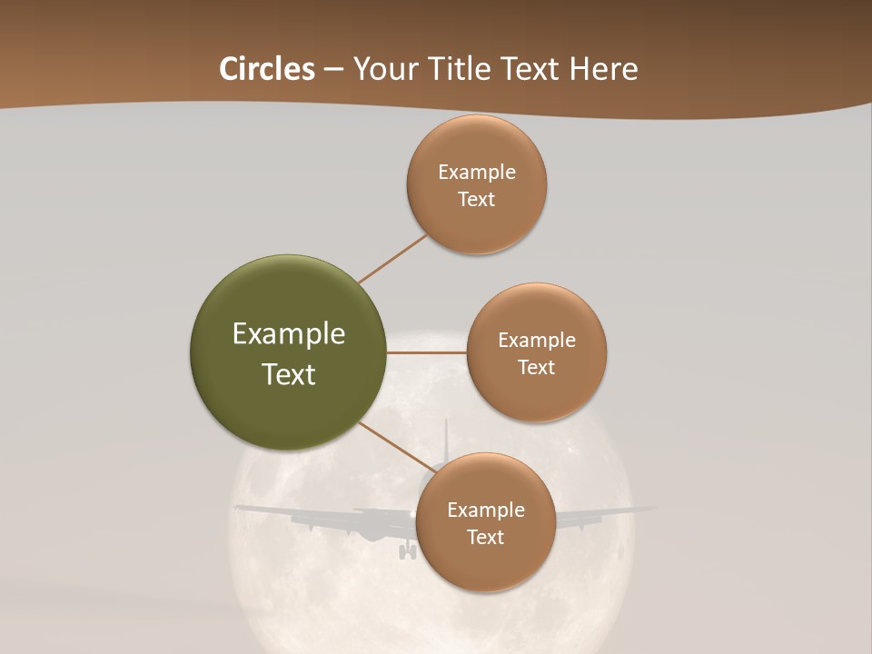 A Jet Air Plane In The Moon PowerPoint Template