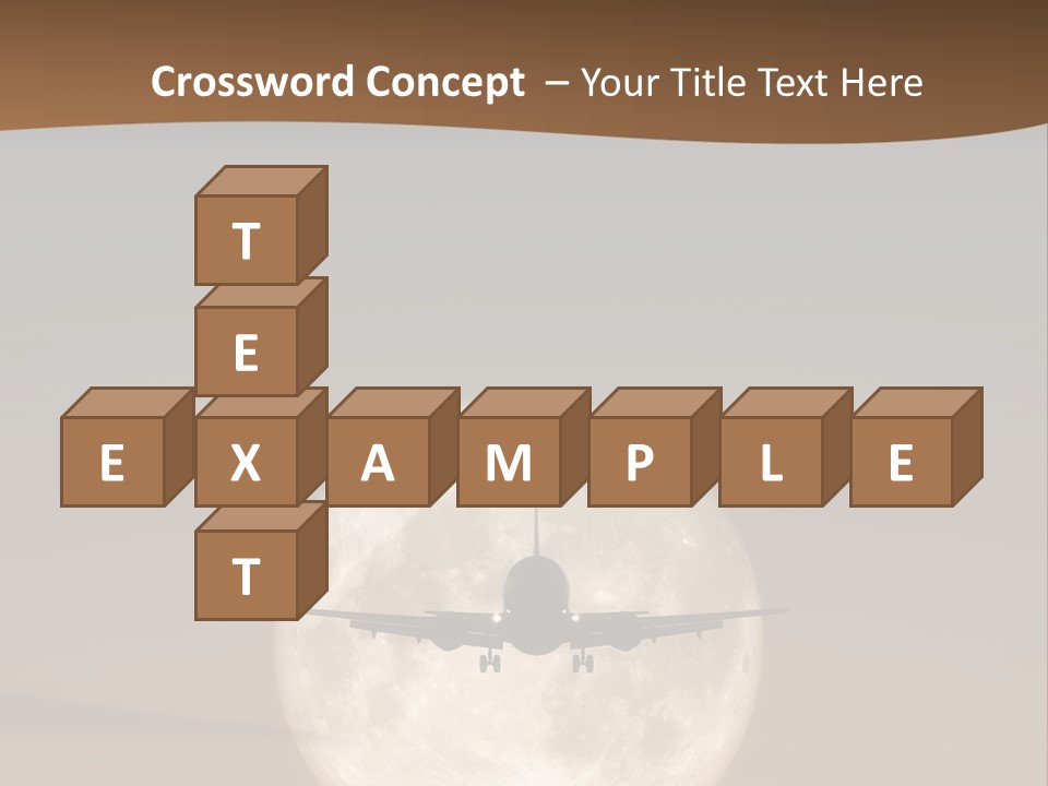 A Jet Air Plane In The Moon PowerPoint Template