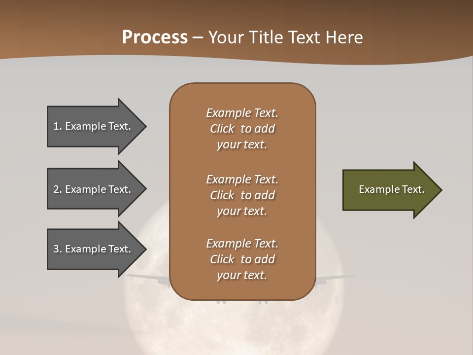 A Jet Air Plane In The Moon PowerPoint Template