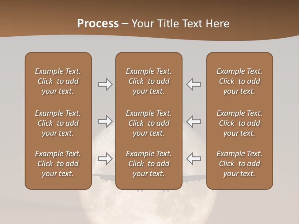 A Jet Air Plane In The Moon PowerPoint Template