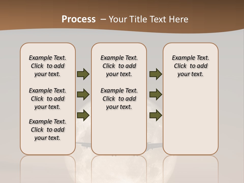 A Jet Air Plane In The Moon PowerPoint Template
