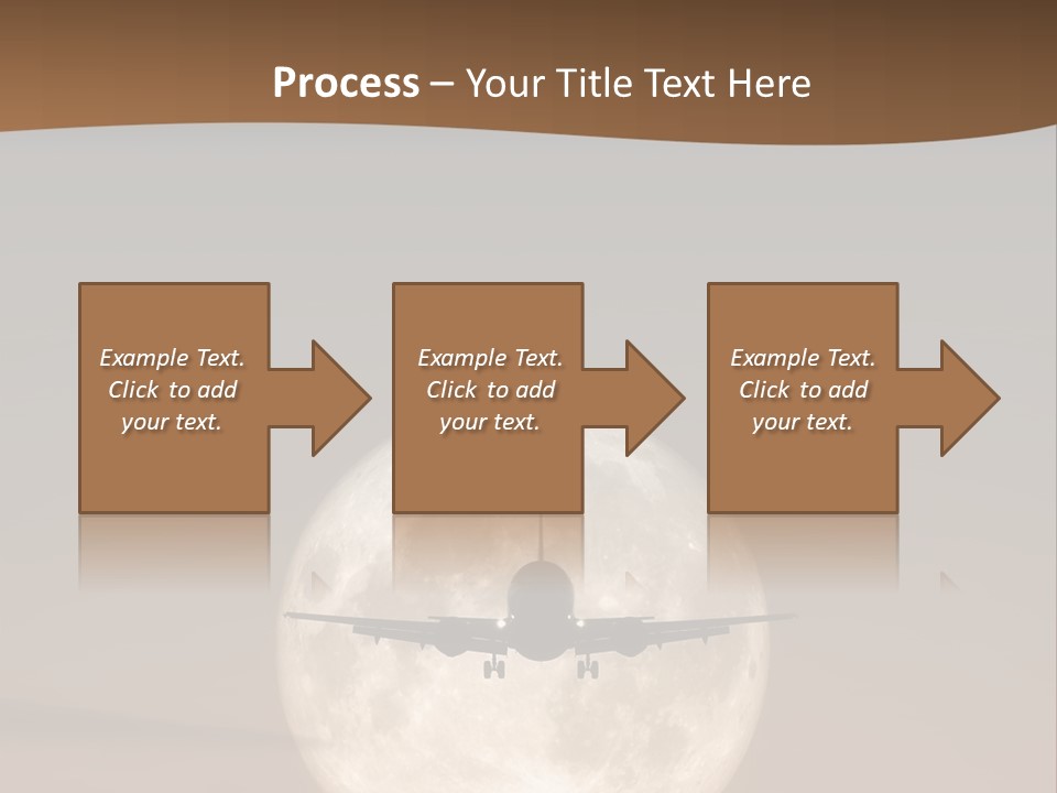 A Jet Air Plane In The Moon PowerPoint Template