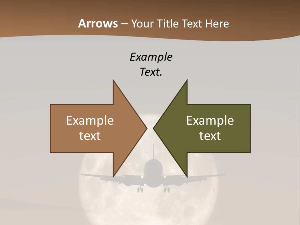 A Jet Air Plane In The Moon PowerPoint Template