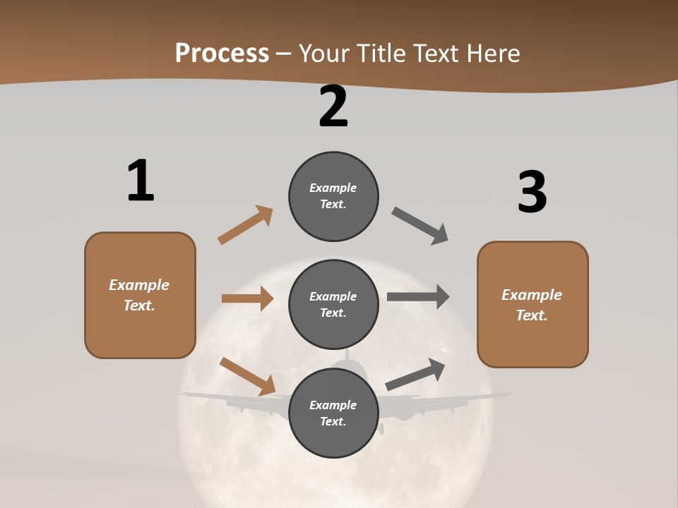 A Jet Air Plane In The Moon PowerPoint Template