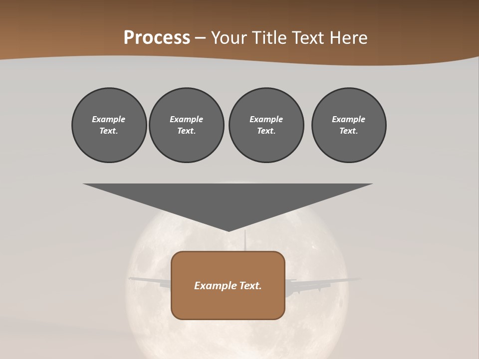 A Jet Air Plane In The Moon PowerPoint Template