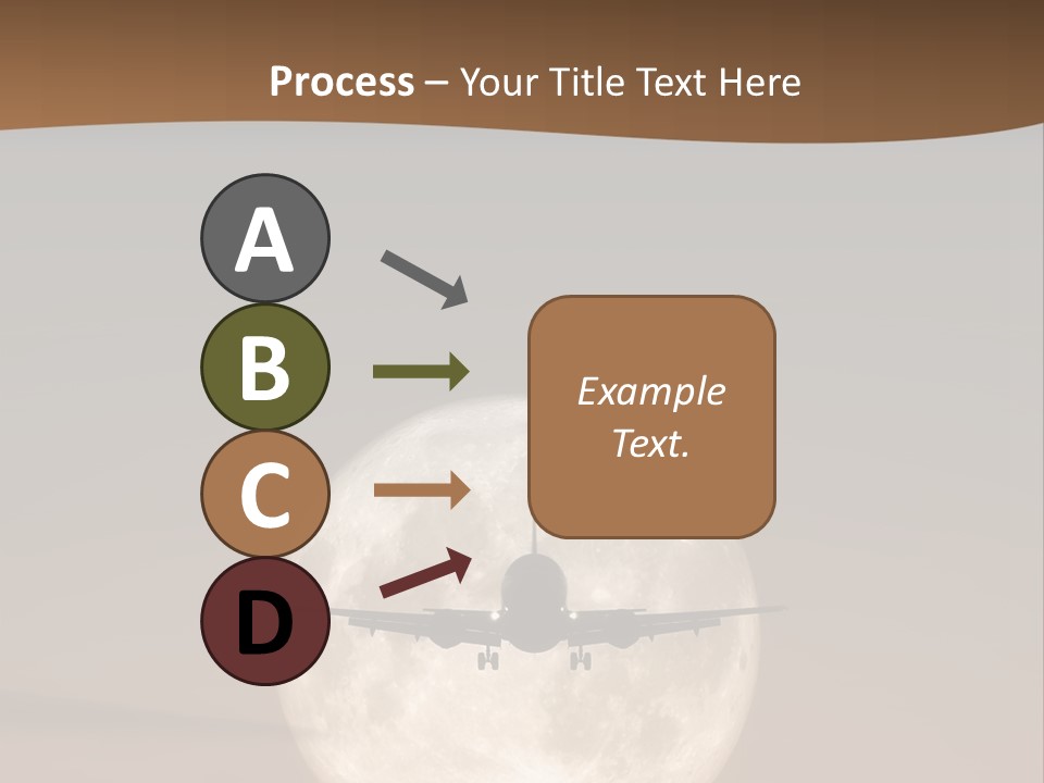 A Jet Air Plane In The Moon PowerPoint Template