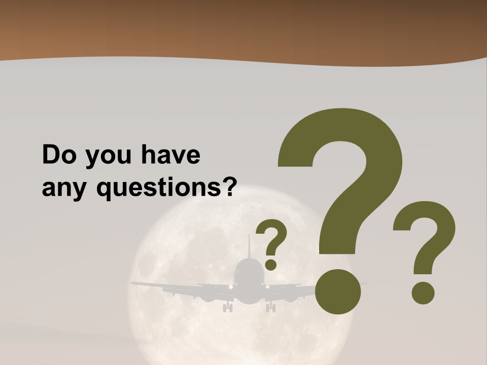 A Jet Air Plane In The Moon PowerPoint Template