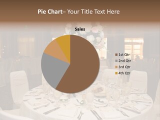 Beautiful Table Decorated For Wedding PowerPoint Template