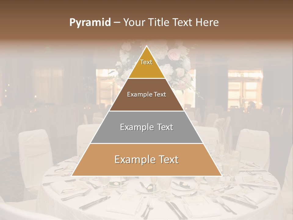 Beautiful Table Decorated For Wedding PowerPoint Template