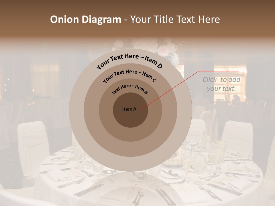 Beautiful Table Decorated For Wedding PowerPoint Template