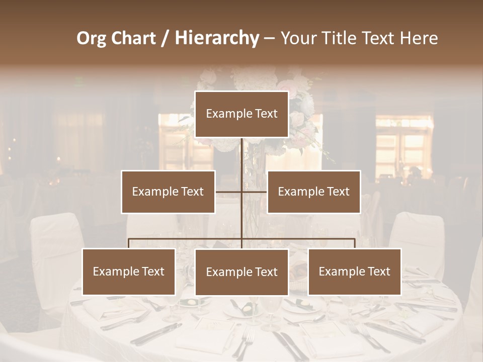 Beautiful Table Decorated For Wedding PowerPoint Template