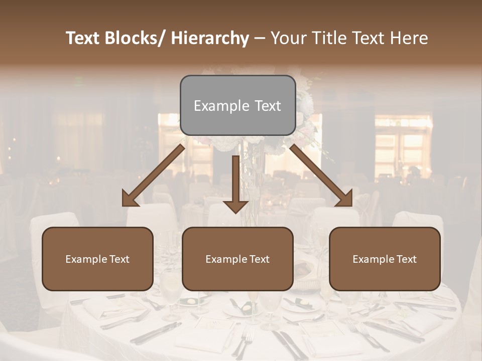 Beautiful Table Decorated For Wedding PowerPoint Template