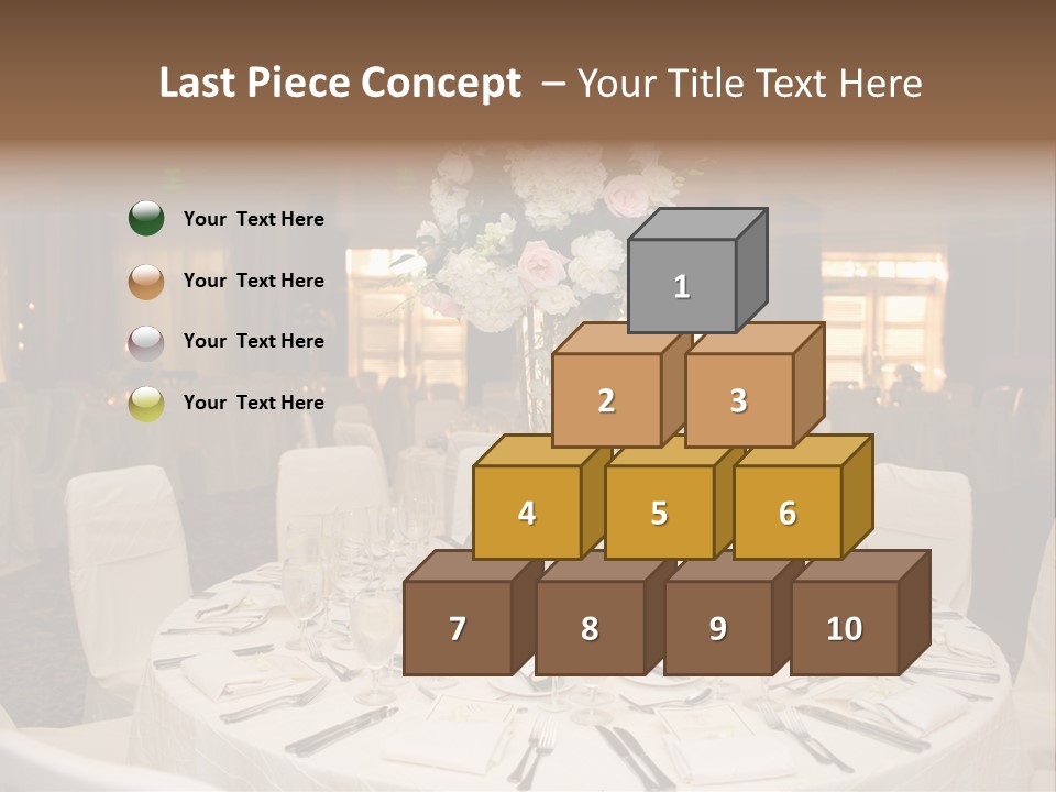 Beautiful Table Decorated For Wedding PowerPoint Template
