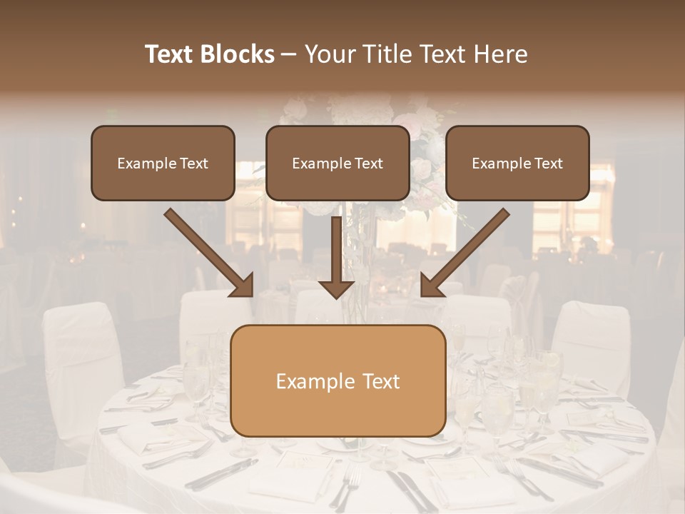 Beautiful Table Decorated For Wedding PowerPoint Template