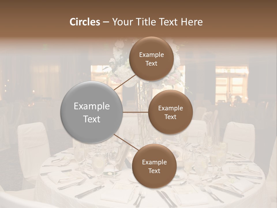 Beautiful Table Decorated For Wedding PowerPoint Template