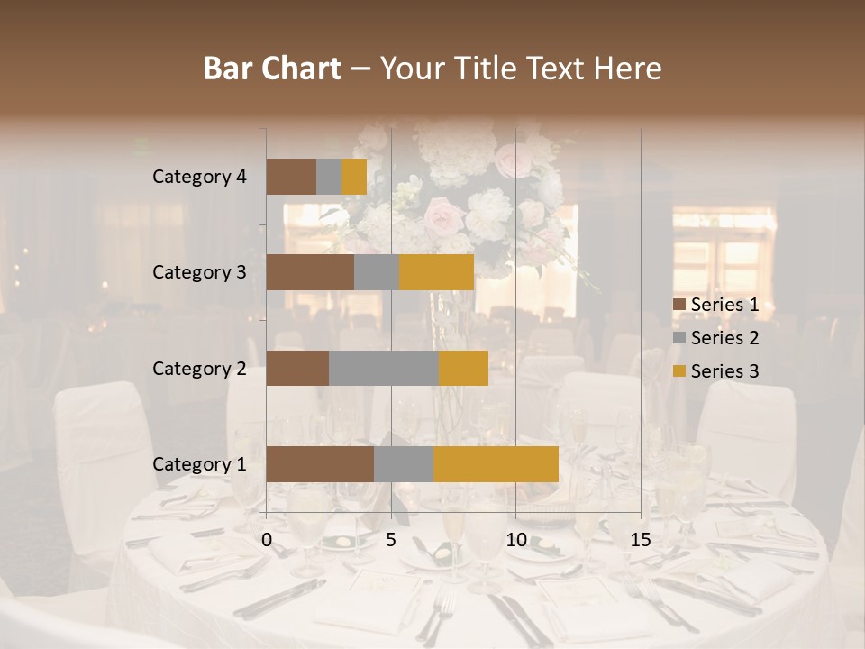 Beautiful Table Decorated For Wedding PowerPoint Template