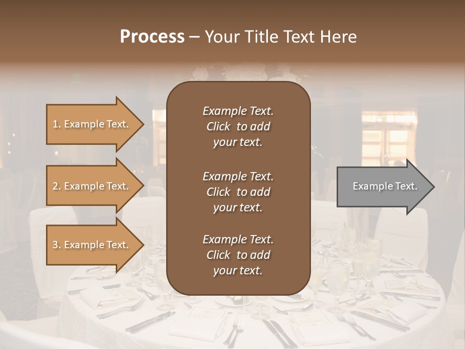 Beautiful Table Decorated For Wedding PowerPoint Template