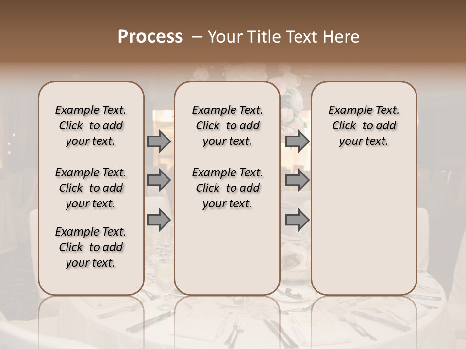 Beautiful Table Decorated For Wedding PowerPoint Template