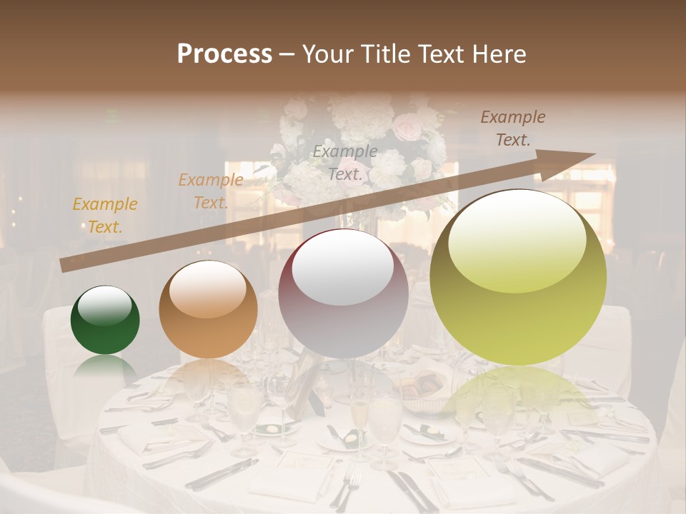 Beautiful Table Decorated For Wedding PowerPoint Template