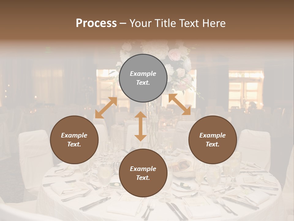 Beautiful Table Decorated For Wedding PowerPoint Template
