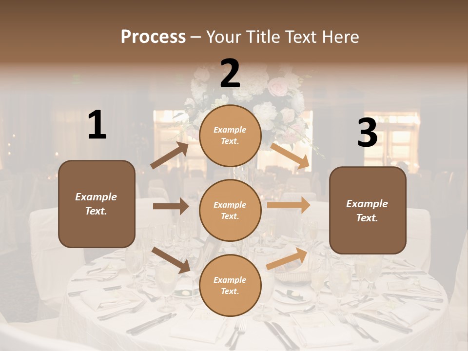 Beautiful Table Decorated For Wedding PowerPoint Template