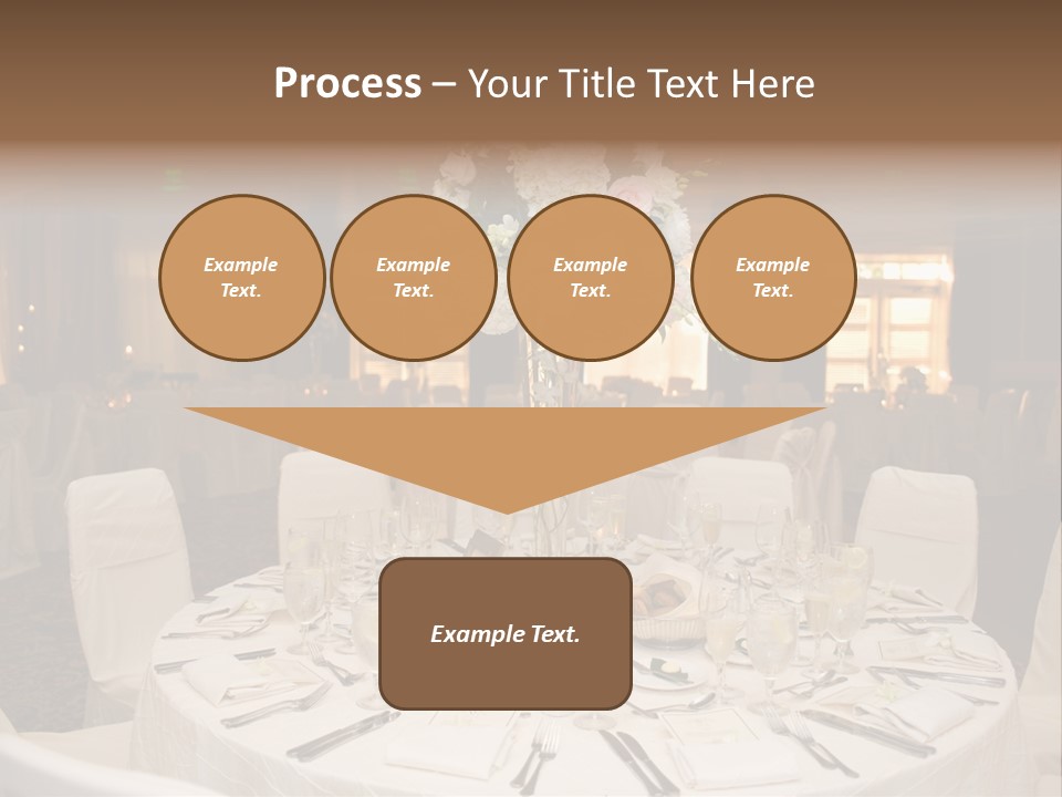 Beautiful Table Decorated For Wedding PowerPoint Template