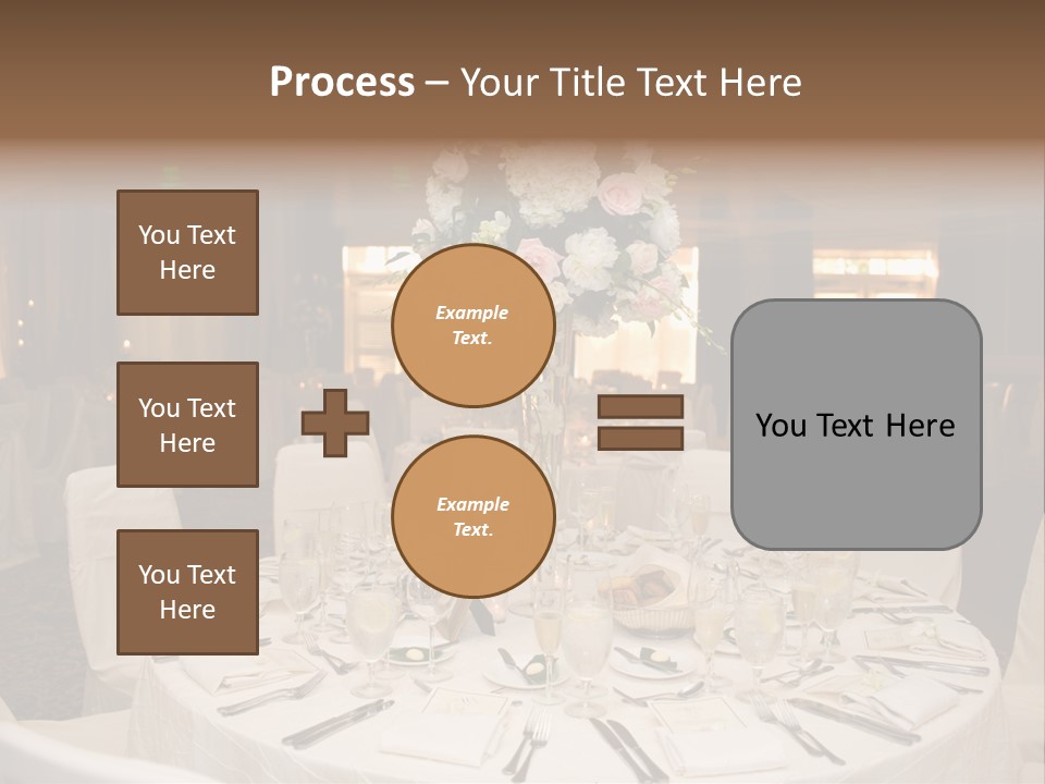 Beautiful Table Decorated For Wedding PowerPoint Template