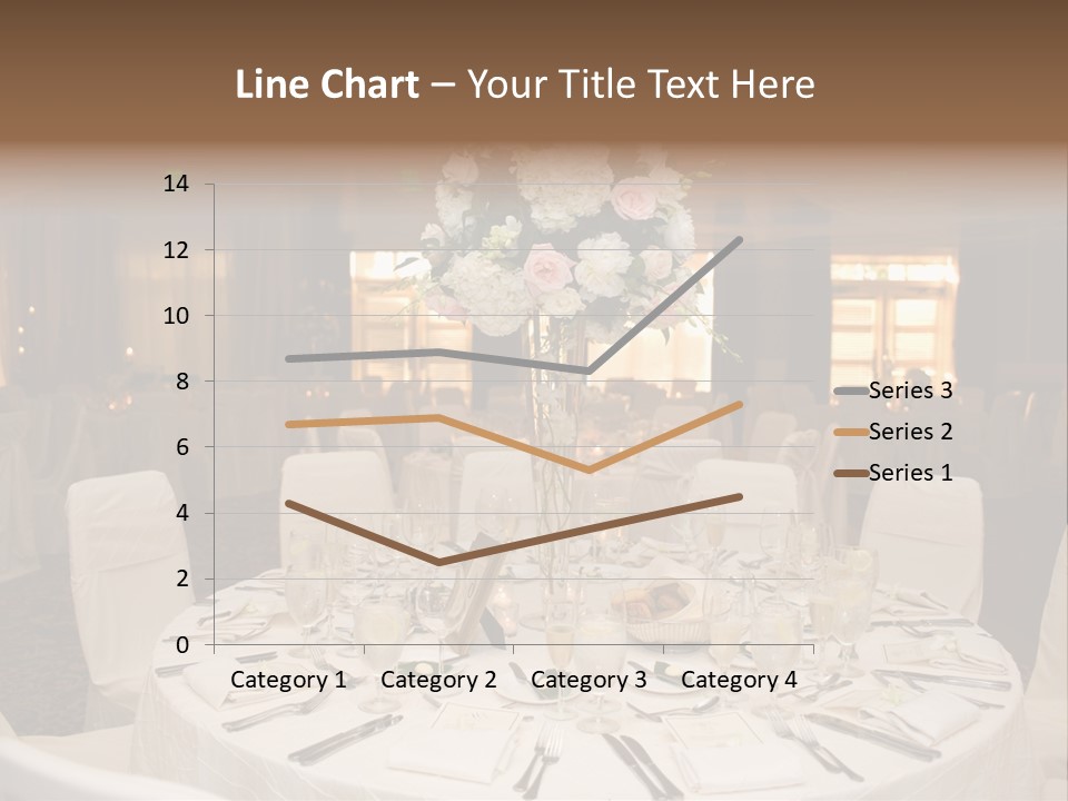 Beautiful Table Decorated For Wedding PowerPoint Template