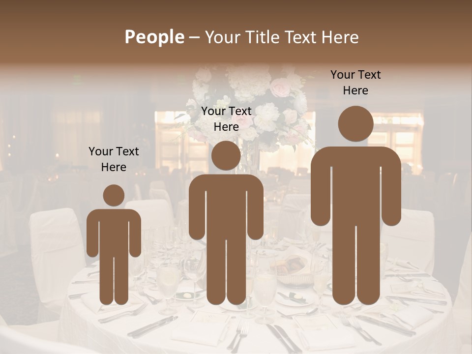 Beautiful Table Decorated For Wedding PowerPoint Template