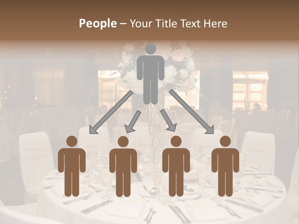 Beautiful Table Decorated For Wedding PowerPoint Template