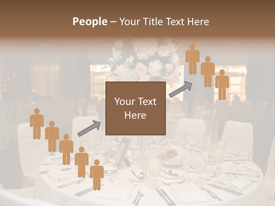 Beautiful Table Decorated For Wedding PowerPoint Template