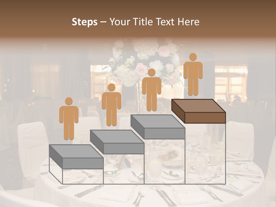Beautiful Table Decorated For Wedding PowerPoint Template