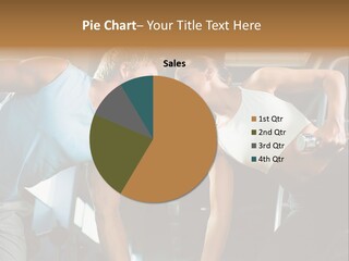 Couple In The Gym, Rivaling Each Other, Exercising With Dumbbells (Focus On The Faces) PowerPoint Template