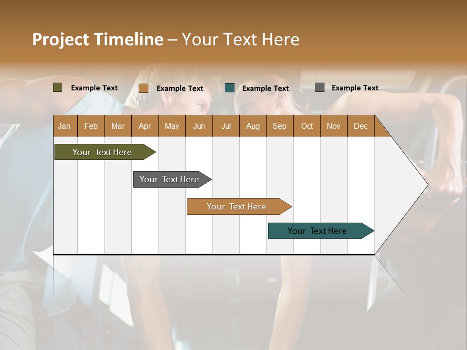 Couple In The Gym, Rivaling Each Other, Exercising With Dumbbells (Focus On The Faces) PowerPoint Template
