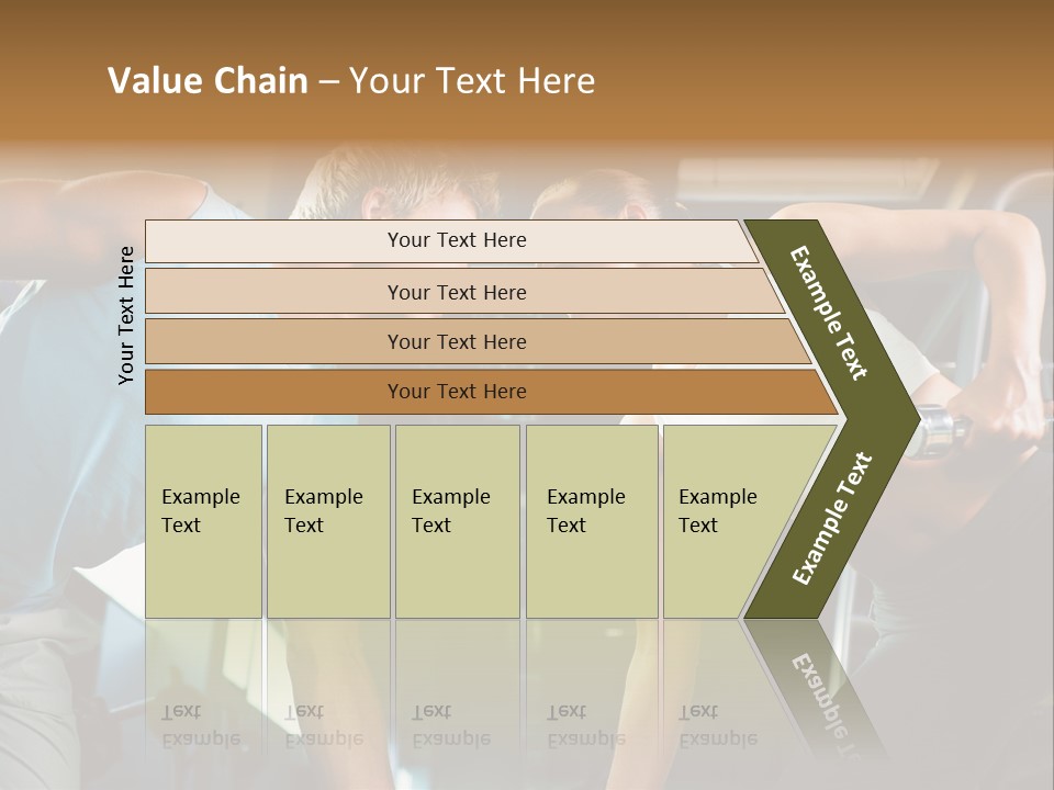 Couple In The Gym, Rivaling Each Other, Exercising With Dumbbells (Focus On The Faces) PowerPoint Template