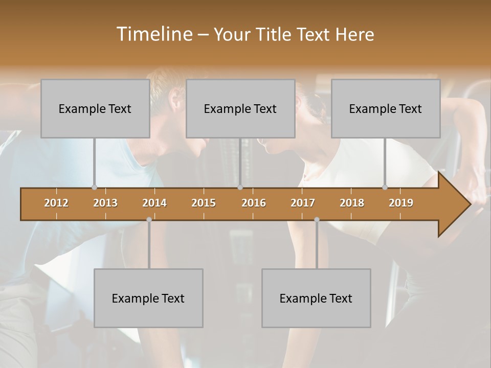 Couple In The Gym, Rivaling Each Other, Exercising With Dumbbells (Focus On The Faces) PowerPoint Template