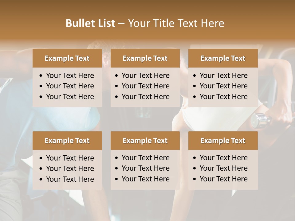 Couple In The Gym, Rivaling Each Other, Exercising With Dumbbells (Focus On The Faces) PowerPoint Template